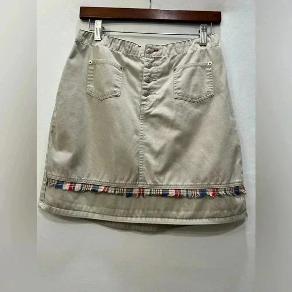 Fiorlini International Women’s Khaki Button Front Skirt Size 6​​ - Picture 1 of 7